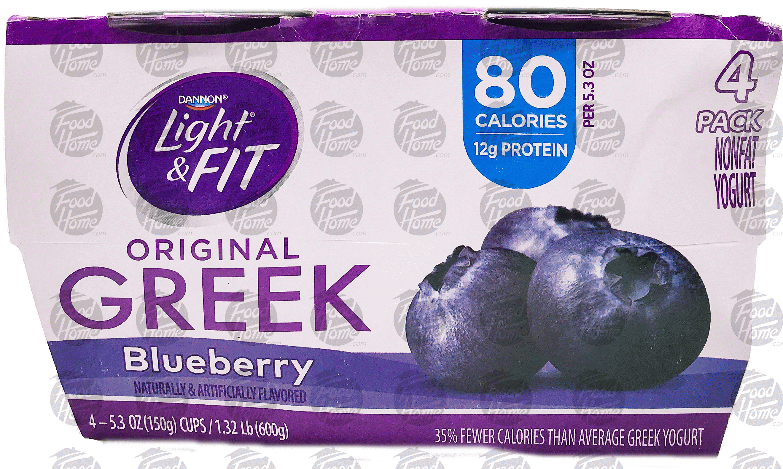 Dannon Light & Fit original greek blueberry, 4 pk., cups Full-Size Picture